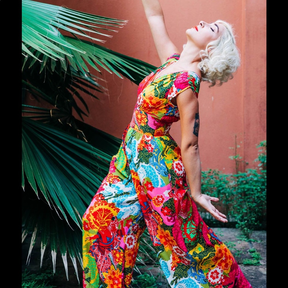 Trashy Diva Psychedelic Dragons Hepburn jumpsuit